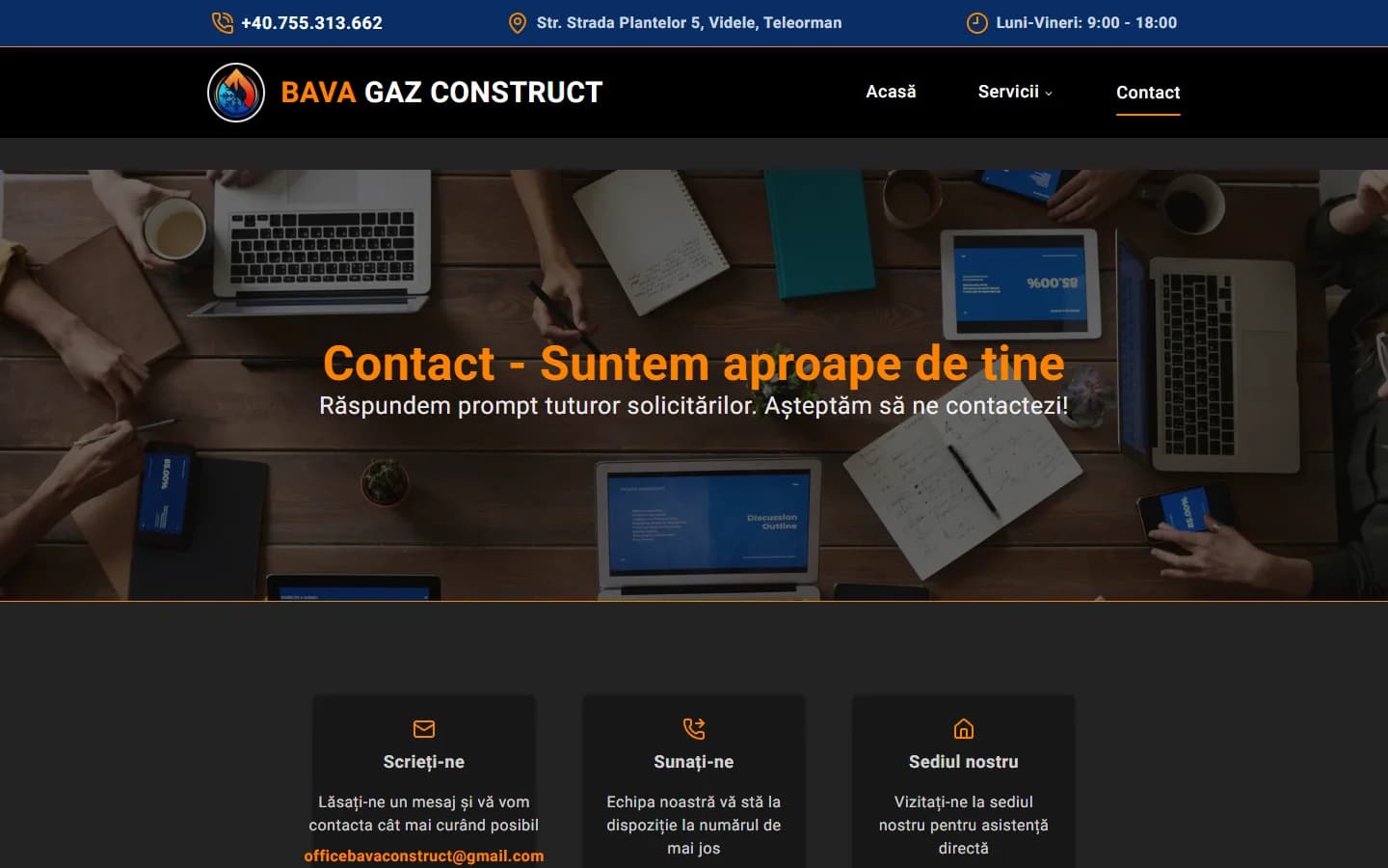 BAVA GAZ CONSTRUCT — Date de contact