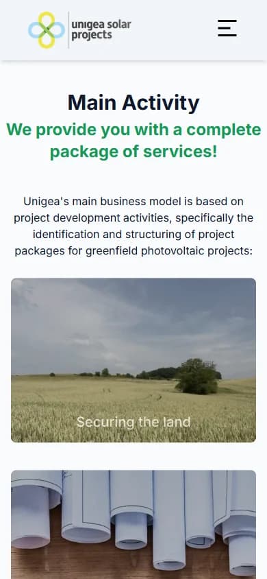 Unigea on mobile
